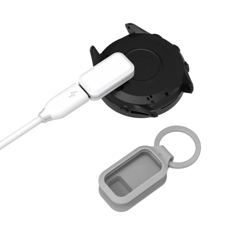 For Garmin Fenix 8 / 7 / 6 / 5 Smart Watch USB-C / Type-C Port Charging Adapter and Adapter Protective Case Set(White) - Image 6