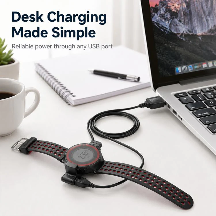 For Garmin Forerunner 220 xDfind USB Smart Watch Charger(Black) - Image 7