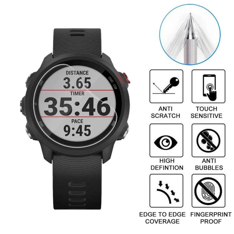 For Garmin Forerunner 245 / 245M 5pcs xDfind Soft Hydrogel Film Full Cover Watch Front Protector - Image 3
