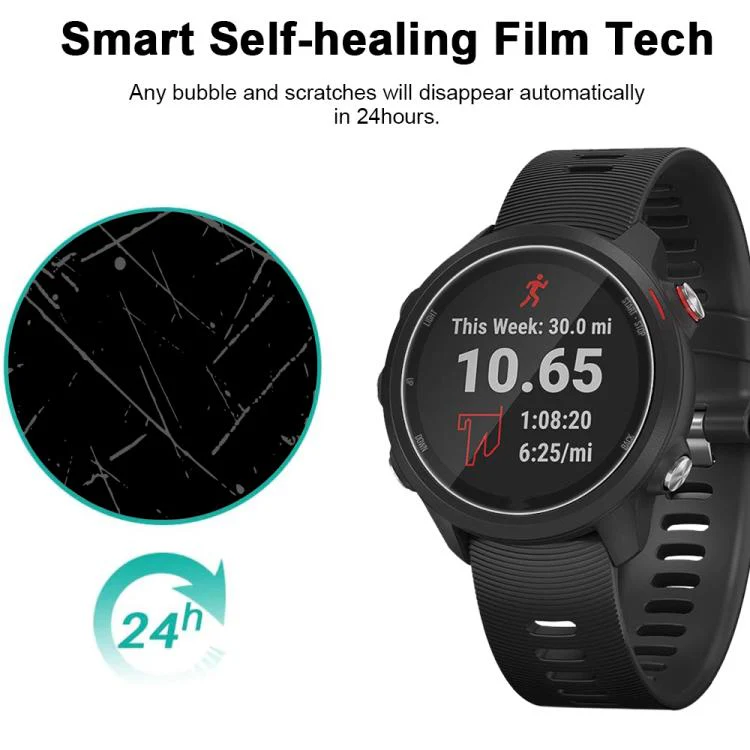 For Garmin Forerunner 245 / 245M 5pcs xDfind Soft Hydrogel Film Full Cover Watch Front Protector - Image 4