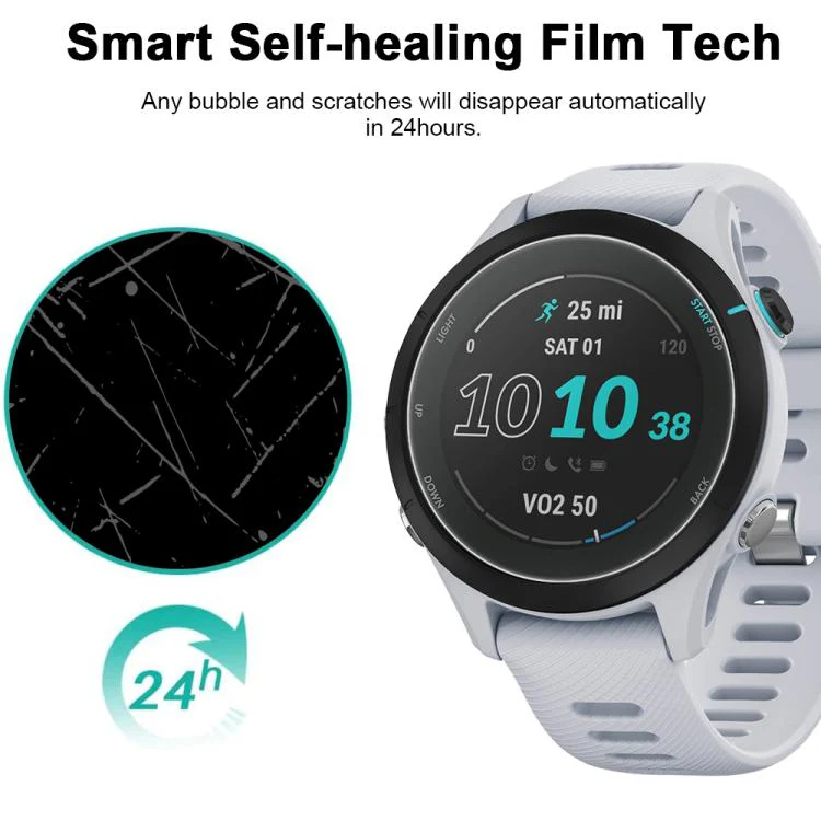For Garmin Forerunner 255s 5pcs xDfind Soft Hydrogel Film Full Cover Watch Front Protector - Image 4