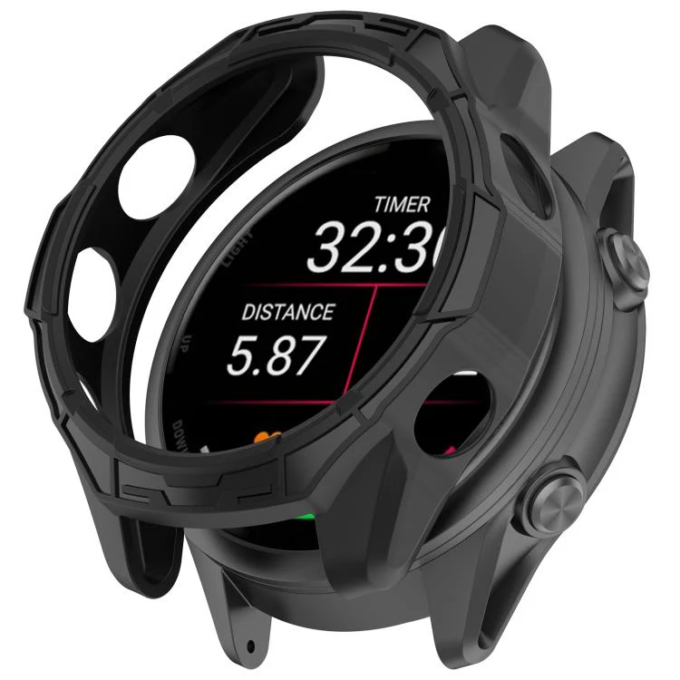 For Garmin Forerunner 70 / 170 / 170 Music Hollow Armor TPU Half Coverage Watch Protective Case(Black)