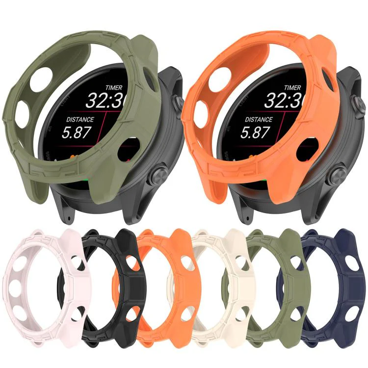 For Garmin Forerunner 70 / 170 / 170 Music Hollow Armor TPU Half Coverage Watch Protective Case(Black) - Image 7