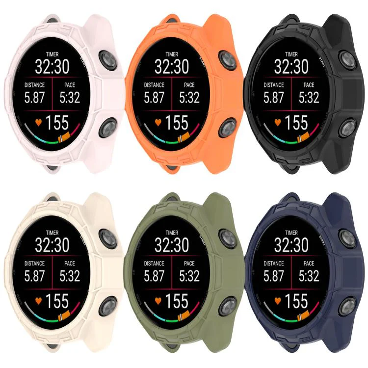 For Garmin Forerunner 70 / 170 / 170 Music Hollow Armor TPU Half Coverage Watch Protective Case(Black) - Image 9