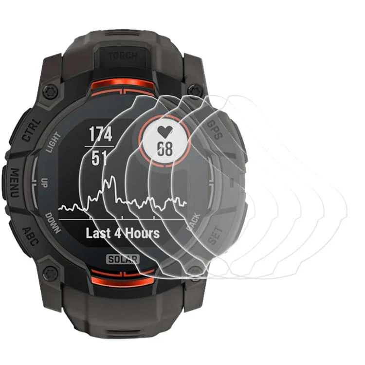 For Garmin Instinct 3 50mm 5pcs xDfind Soft Hydrogel Film Full Cover Watch Front Protector