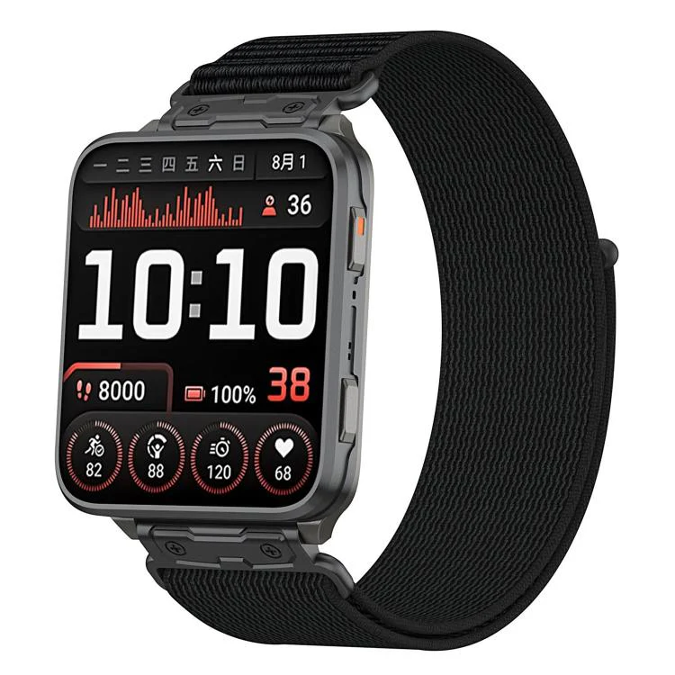 For Garmin Venu X1 xDfind Wild Path Loop Nylon Quick-release Watch Band(Black)