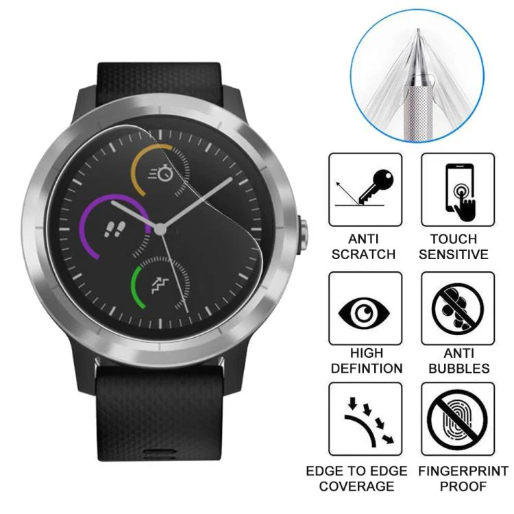 For Garmin vivoactive 3 5pcs xDfind Soft Hydrogel Film Full Cover Watch Front Protector - Image 3