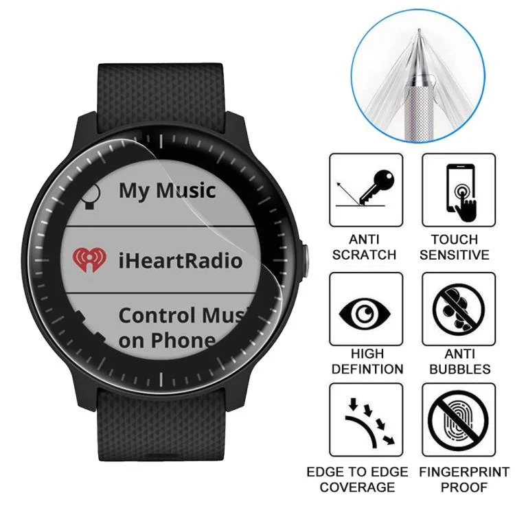 For Garmin vivoactive 3 Music 5pcs xDfind Soft Hydrogel Film Full Cover Watch Front Protector - Image 3