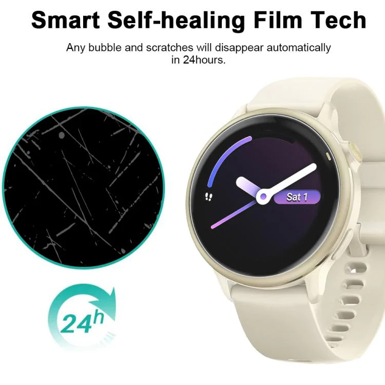 For Garmin vivoactive 6 5pcs xDfind Soft Hydrogel Film Full Cover Watch Front Protector - Image 4