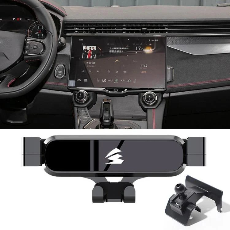 For Geely LYNK & CO 02 / 03 2018–2022 Car Air Vent Metal Gravity Phone Holder Mount(Black)