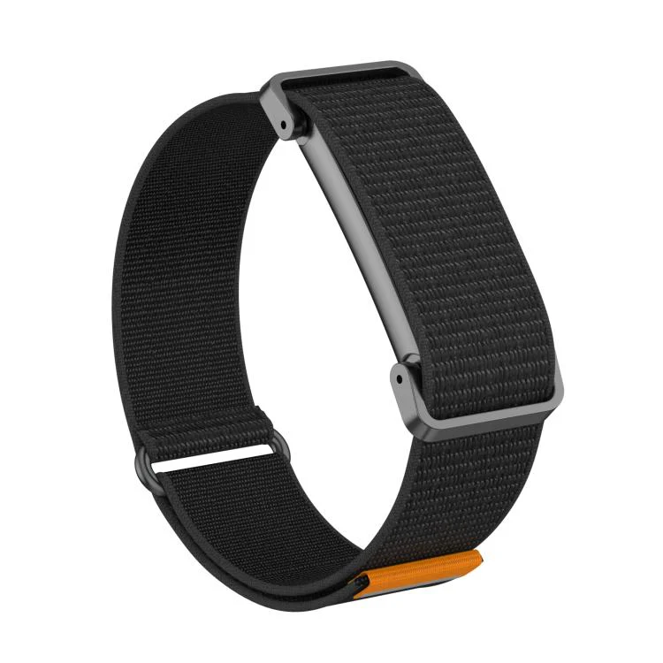 For Google Fitbit Air Metal Case Hybrid Feather Light Nylon Hook and Loop Fastener Watch Band(Black) - Image 2
