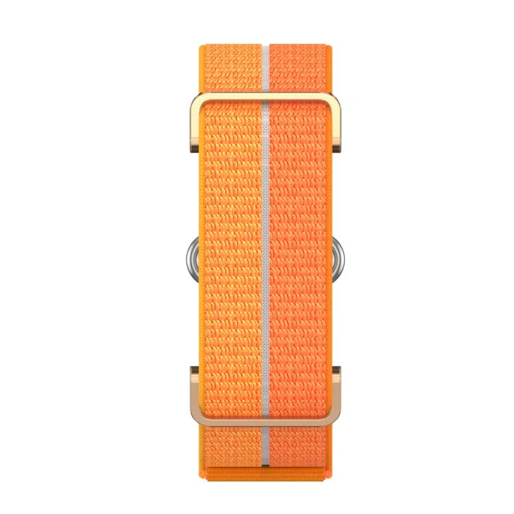 For Google Fitbit Air Metal Case Hybrid Feather Light Nylon Hook and Loop Fastener Watch Band(Orange) - Image 4