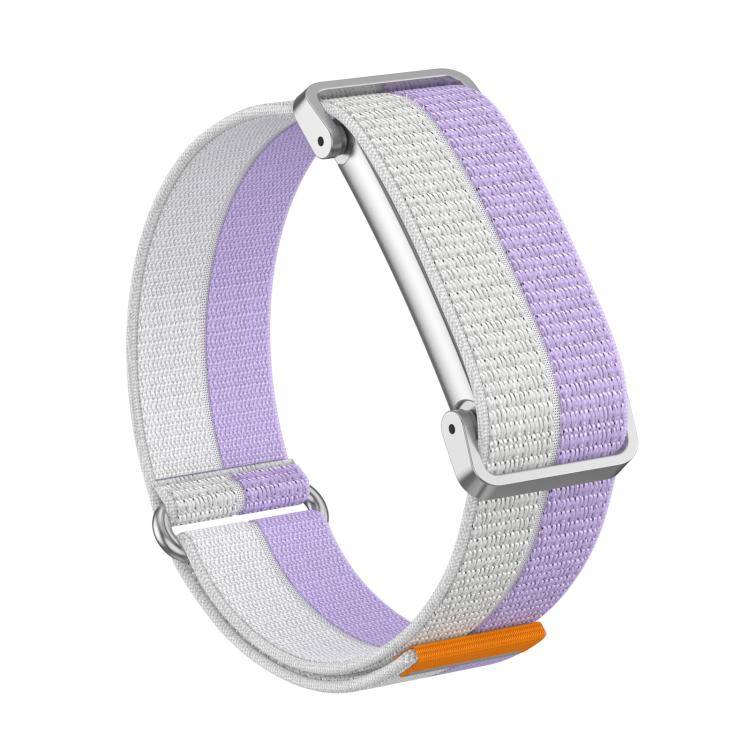For Google Fitbit Air Metal Case Hybrid Feather Light Nylon Hook and Loop Fastener Watch Band(Purple) - Image 2