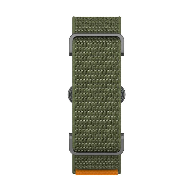 For Google Fitbit Air Metal Case Hybrid Nylon Hook and Loop Fastener Watch Band(Army Green) - Image 4