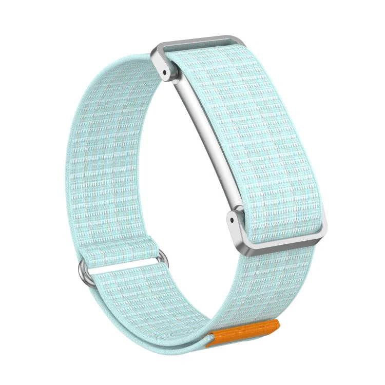 For Google Fitbit Air Metal Case Hybrid Nylon Hook and Loop Fastener Watch Band(Crystal Clear) - Image 2