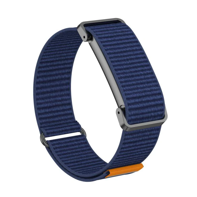 For Google Fitbit Air Metal Case Hybrid Nylon Hook and Loop Fastener Watch Band(Royal Blue) - Image 2