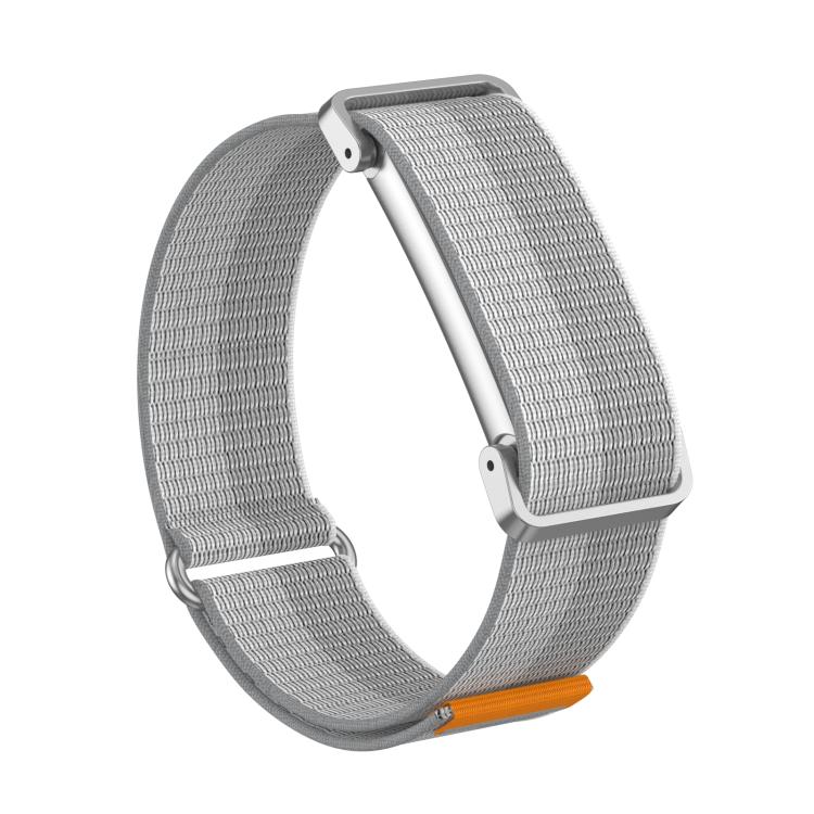 For Google Fitbit Air Metal Case Hybrid Nylon Hook and Loop Fastener Watch Band(Silver) - Image 2