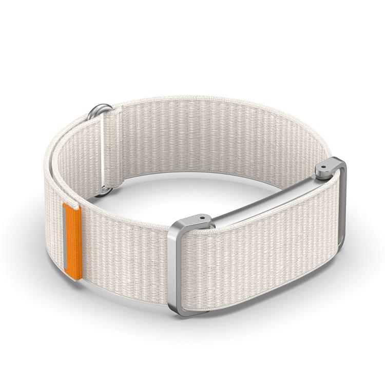 For Google Fitbit Air Metal Case Hybrid Nylon Hook and Loop Fastener Watch Band(Starlight) - Image 5