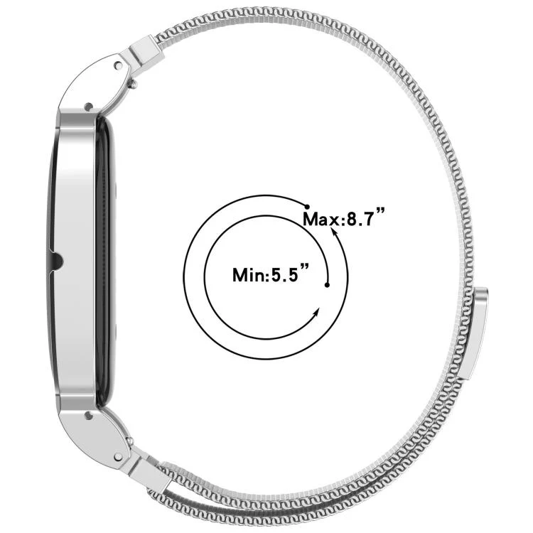 For Google Fitbit Air Metal Case Integrated Milanese Magnetic Stainless Steel Watch Band(Rose Gold) - Image 7