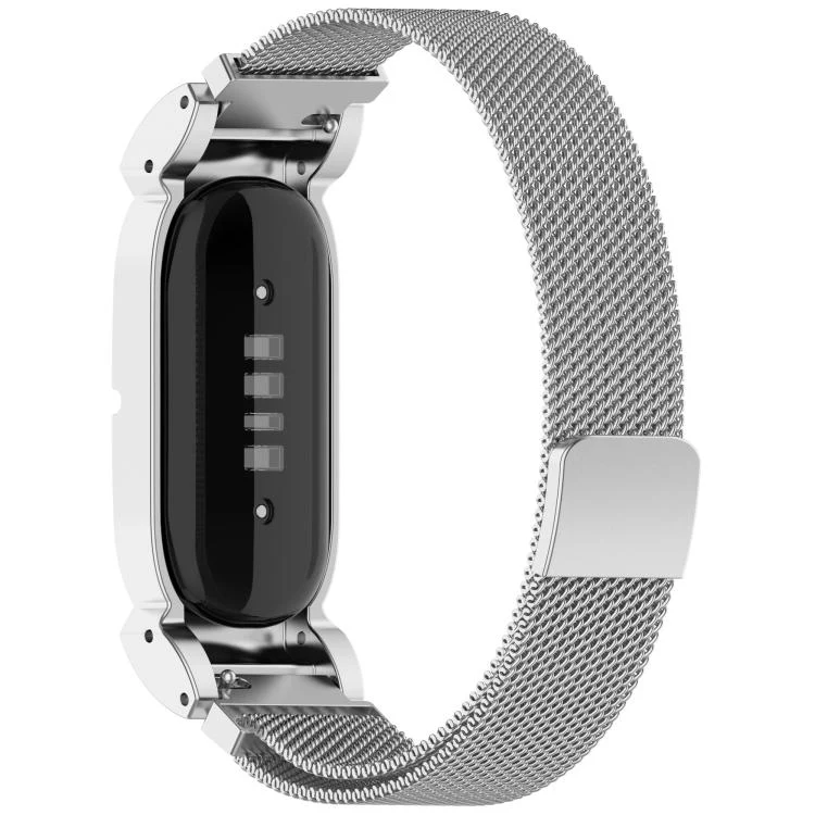 For Google Fitbit Air Metal Case Integrated Milanese Magnetic Stainless Steel Watch Band(Silver) - Image 2