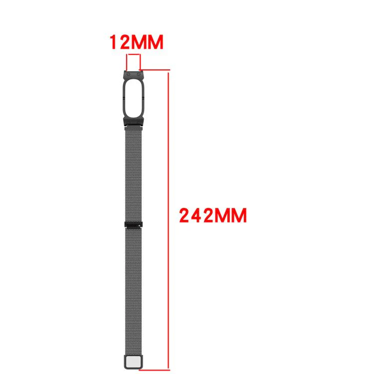 For Google Fitbit Air Metal Case Integrated Milanese Magnetic Stainless Steel Watch Band(Silver) - Image 8