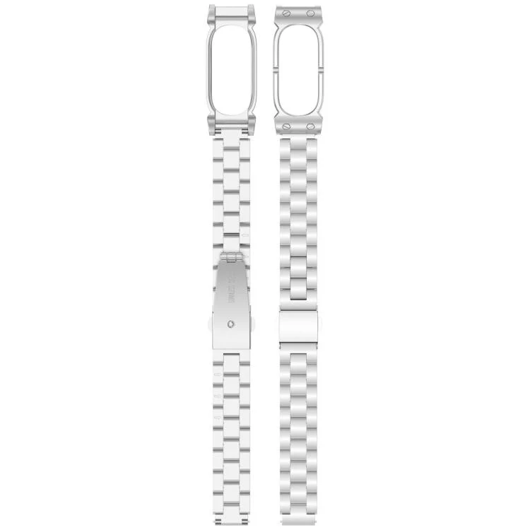 For Google Fitbit Air Metal Case Three Beads Folding Buckle Stainless Steel Watch Band(Black) - Image 9