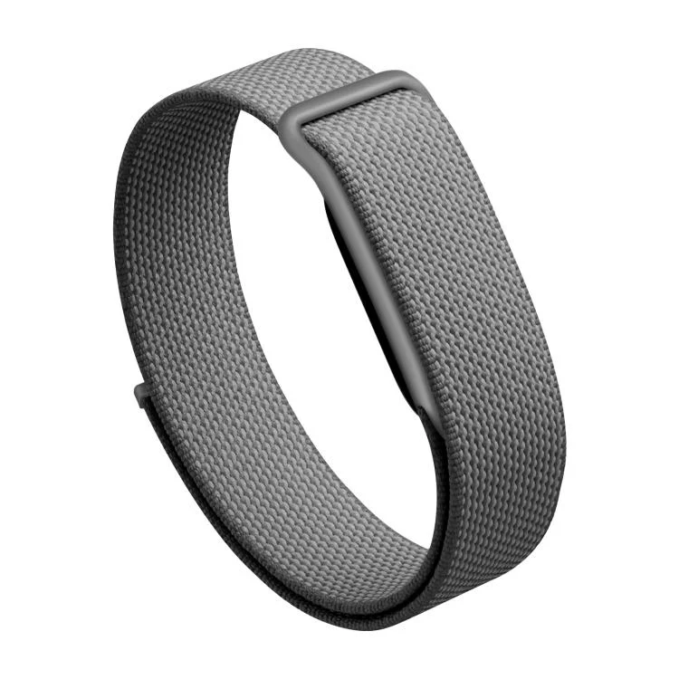 For Google Fitbit Air Nylon Loop Hook and Loop Fastener Watch Band(Dark Gray)