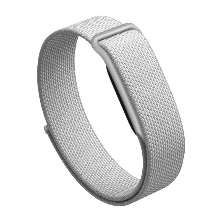 For Google Fitbit Air Nylon Loop Hook and Loop Fastener Watch Band(Light Gray)