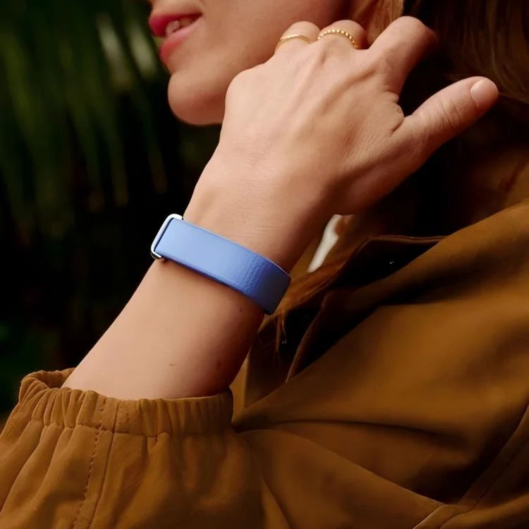For Google Fitbit Air Nylon Loop Hook and Loop Fastener Watch Band(Pink) - Image 6