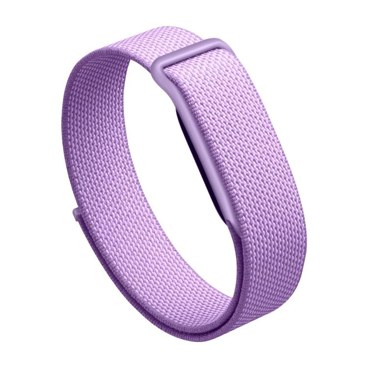 For Google Fitbit Air Nylon Loop Hook and Loop Fastener Watch Band(Purple)