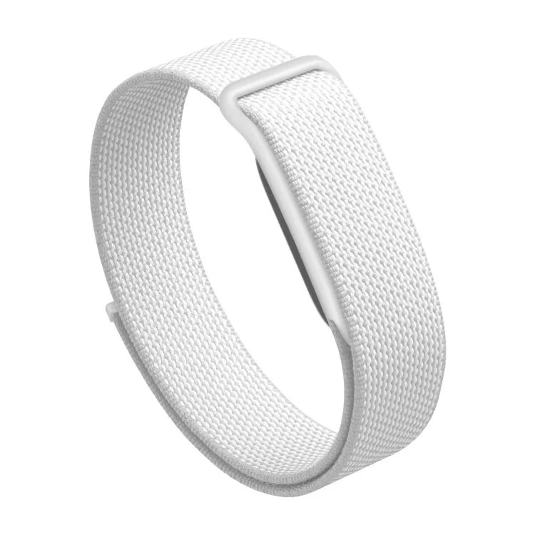 For Google Fitbit Air Nylon Loop Hook and Loop Fastener Watch Band(White)