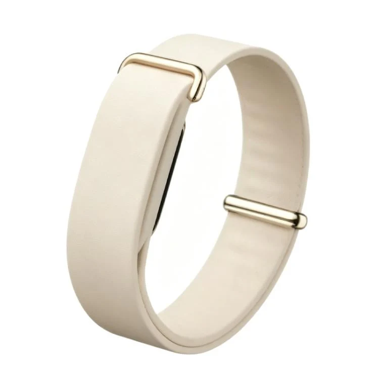 For Google Fitbit Air Solid Color Single Lap Silicone Loop Watch Band(Ivory White)