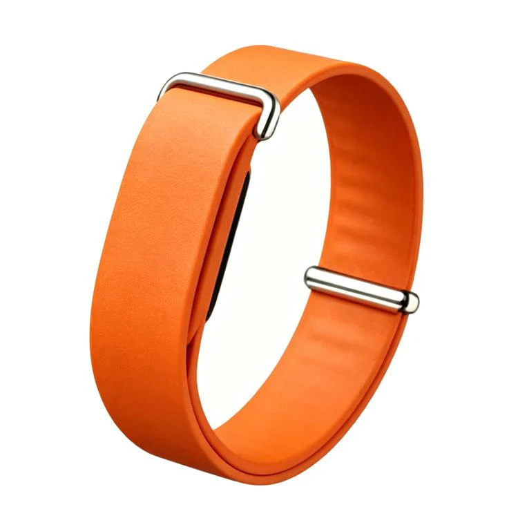 For Google Fitbit Air Solid Color Single Lap Silicone Loop Watch Band(Orange)