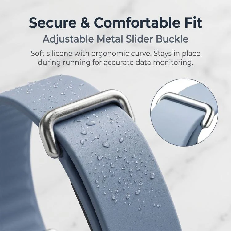 For Google Fitbit Air Solid Color Single Lap Silicone Loop Watch Band(Orange) - Image 4
