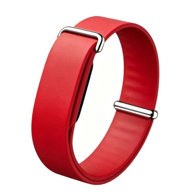 For Google Fitbit Air Solid Color Single Lap Silicone Loop Watch Band(Red)