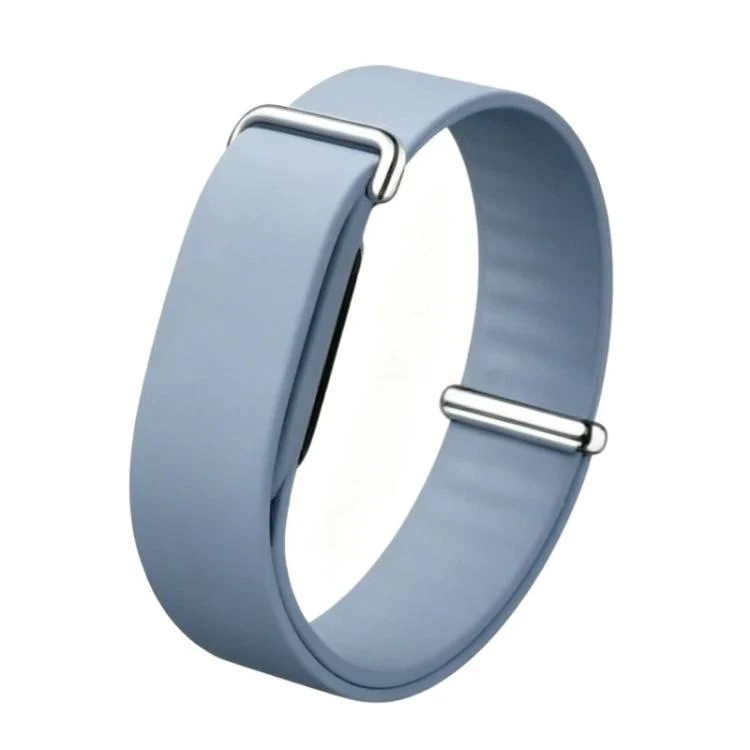 For Google Fitbit Air Solid Color Single Lap Silicone Loop Watch Band(Sky Blue)