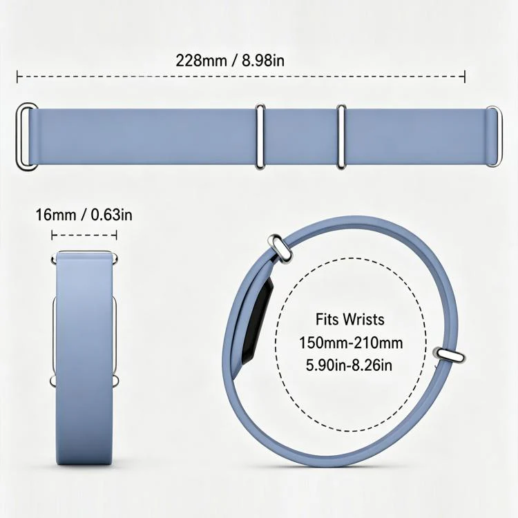 For Google Fitbit Air Solid Color Single Lap Silicone Loop Watch Band(Violet) - Image 3
