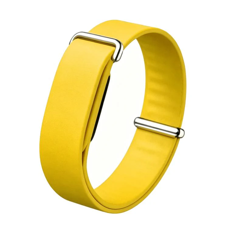For Google Fitbit Air Solid Color Single Lap Silicone Loop Watch Band(Yellow)