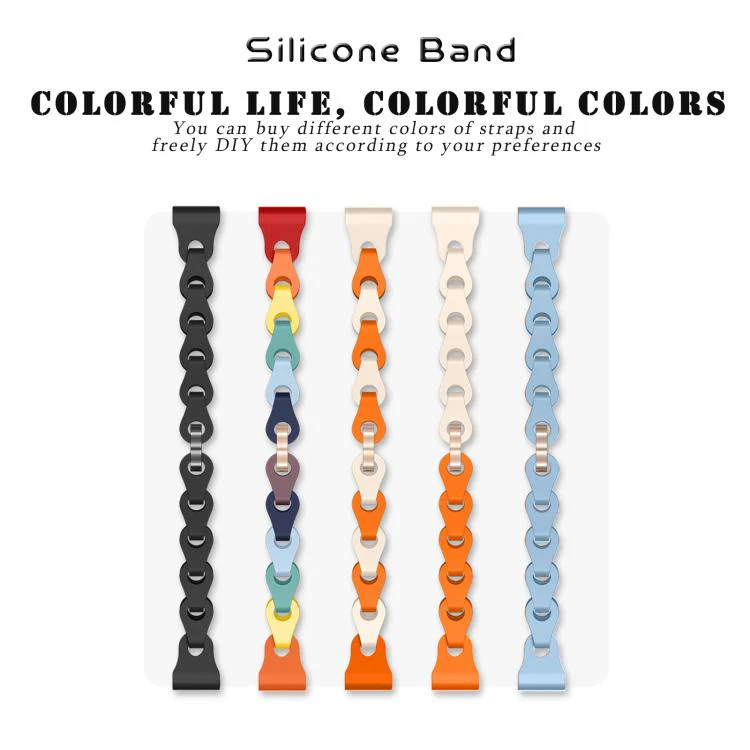 For Google Fitbit Air Transparent PC Case Hybrid Stylish Hollow Silicone Bracelet Watch Band(Macaron Colors) - Image 5