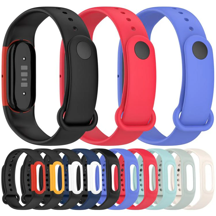 For Google Fitbit Air Watch Frame Integrated Reverse Buckle Silicone Watch Band(Black White) - Image 6
