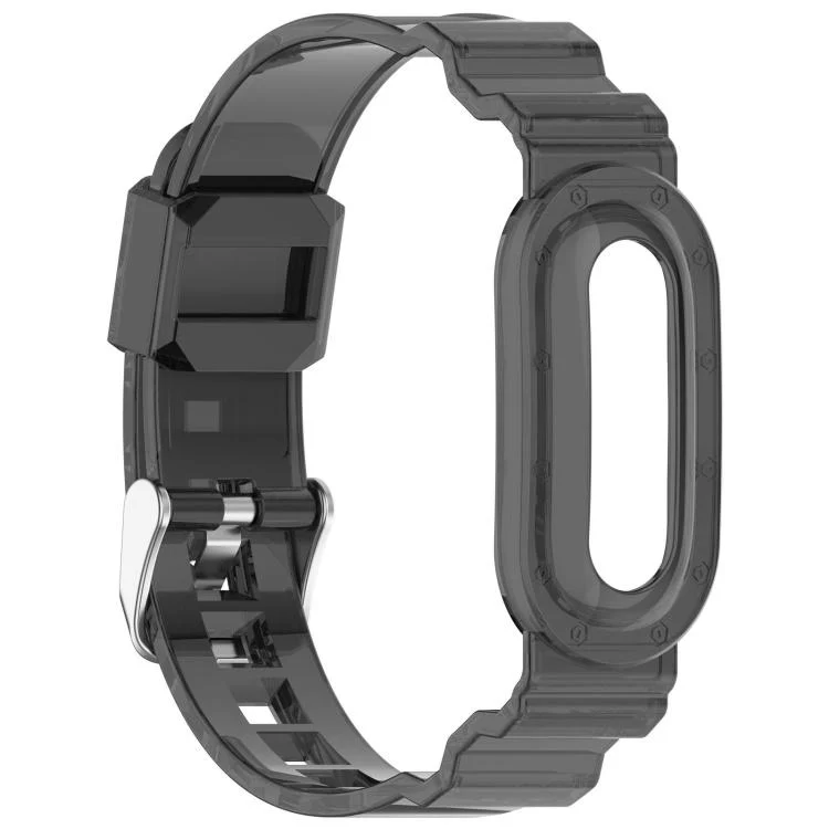 For Google Fitbit Air xDfind Glacier Integrated Case TPU Watch Band(Transparent Black) - Image 3
