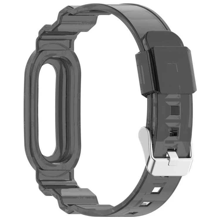 For Google Fitbit Air xDfind Glacier Integrated Case TPU Watch Band(Transparent Black) - Image 4