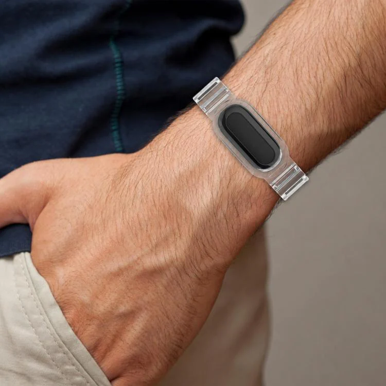For Google Fitbit Air xDfind Glacier Integrated Case TPU Watch Band(Transparent Black) - Image 9