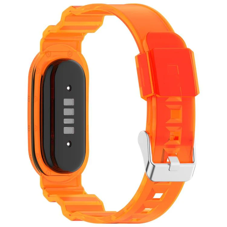 For Google Fitbit Air xDfind Glacier Integrated Case TPU Watch Band(Transparent Orange) - Image 2