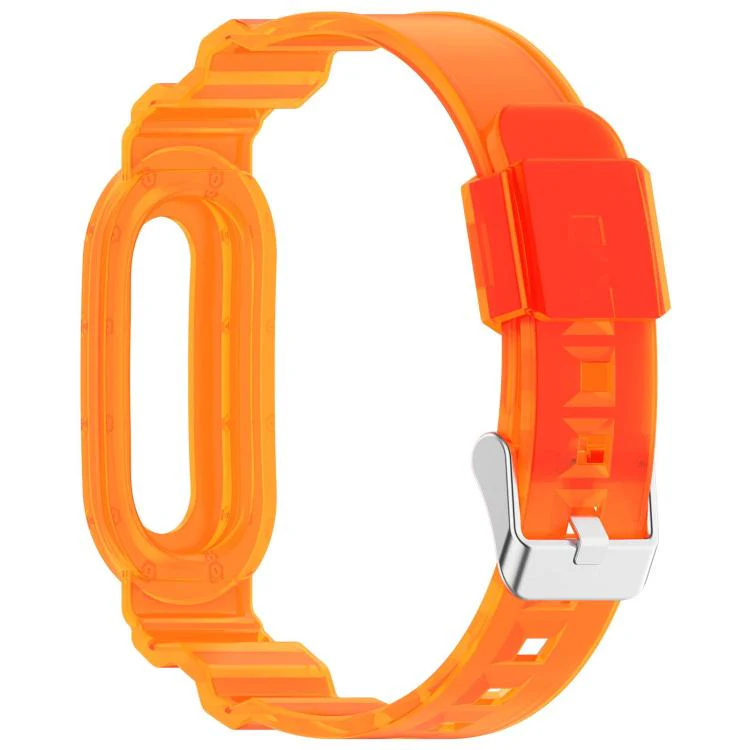 For Google Fitbit Air xDfind Glacier Integrated Case TPU Watch Band(Transparent Orange) - Image 4