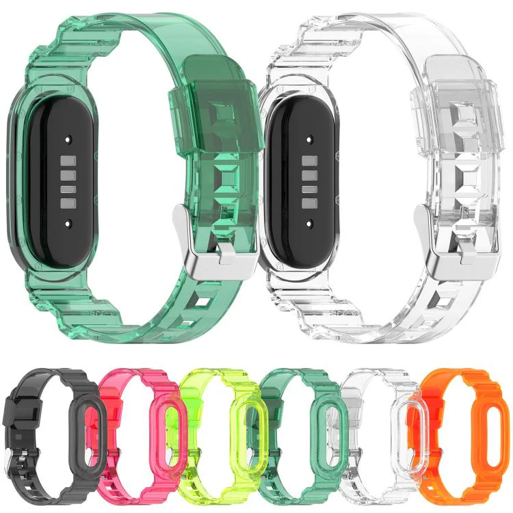 For Google Fitbit Air xDfind Glacier Integrated Case TPU Watch Band(Transparent Orange) - Image 6
