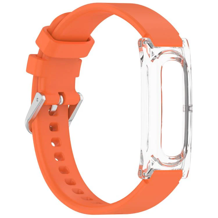For Google Fitbit Air xDfind Spring Bar Style Clear Watch Case and Silicone Watch Band(Orange) - Image 3