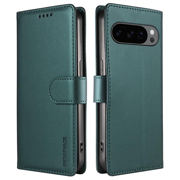 For Google Pixel 11 / 11 Pro / 10 / 10 Pro BETOPNICE Pearlescent RFID Vegan Leather Phone Case with Strap(Green) - Image 2