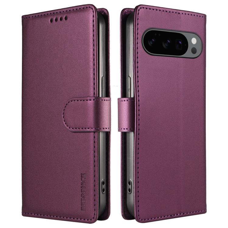 For Google Pixel 11 / 11 Pro / 10 / 10 Pro BETOPNICE Pearlescent RFID Vegan Leather Phone Case with Strap(Purple) - Image 2