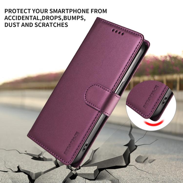 For Google Pixel 11 / 11 Pro / 10 / 10 Pro BETOPNICE Pearlescent RFID Vegan Leather Phone Case with Strap(Purple) - Image 5